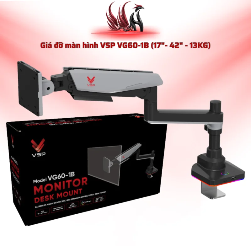 Giá Treo Màn Hình VSP VG60-1B RGB 17–42 Inch Tải 13kg | HOCO STORE PC