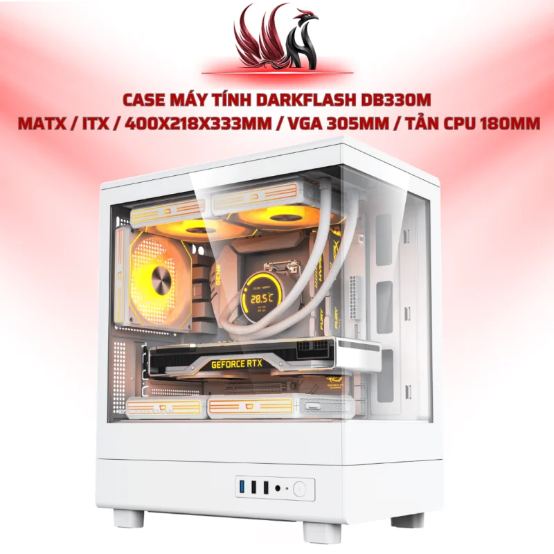 Case Máy Tính Darkflash DB330M  MATX / ITX / 400x218x333mm / VGA 305mm / Tản CPU 180mm | HOCO STORE PC