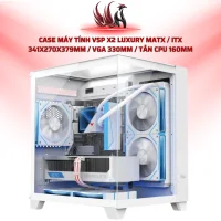 Case Máy Tính VSP X2 LUXURY MATX / ITX 341x270x379mm / VGA 330mm / Tản CPU 160mm | HOCO STORE PC