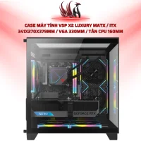 Case Máy Tính VSP X2 LUXURY MATX / ITX 341x270x379mm / VGA 330mm / Tản CPU 160mm| HOCO STORE PC
