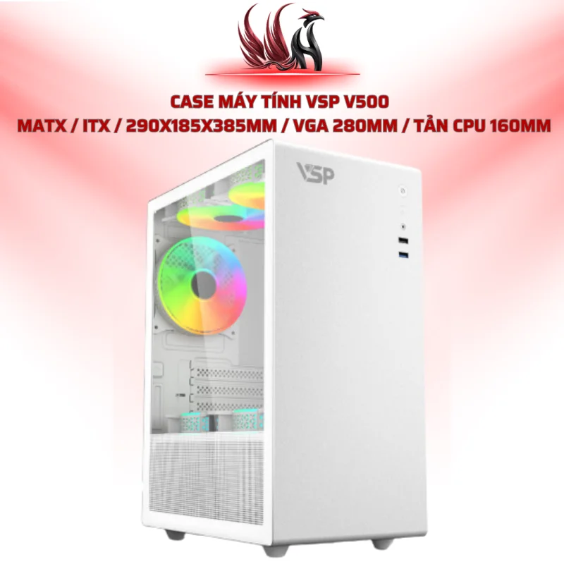 Case Máy Tính VSP V500   MATX / ITX / 290x185x385mm / VGA 280mm / Tản CPU 160mm | HOCO STORE PC