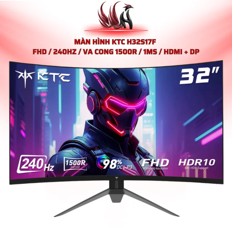 Màn Hình KTC H32S17F   FHD / 240Hz / VA Cong 1500R / 1ms / HDMI + DP  | HOCO STORE PC