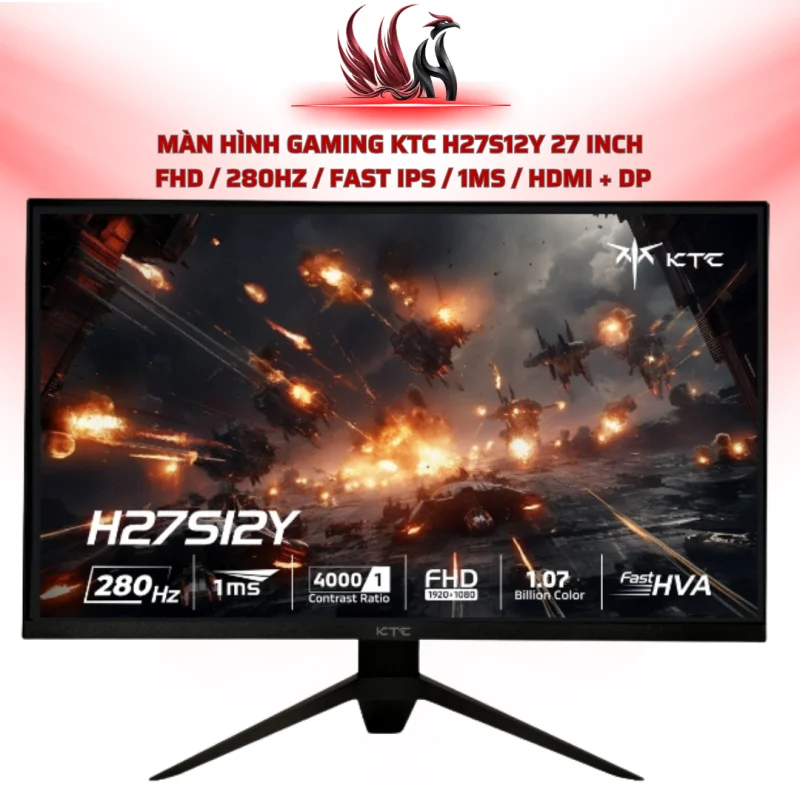 Màn Hình Gaming KTC H27S12Y 27 Inch  FHD / 280Hz / Fast IPS / 1ms / HDMI + DP | HOCO STORE PC