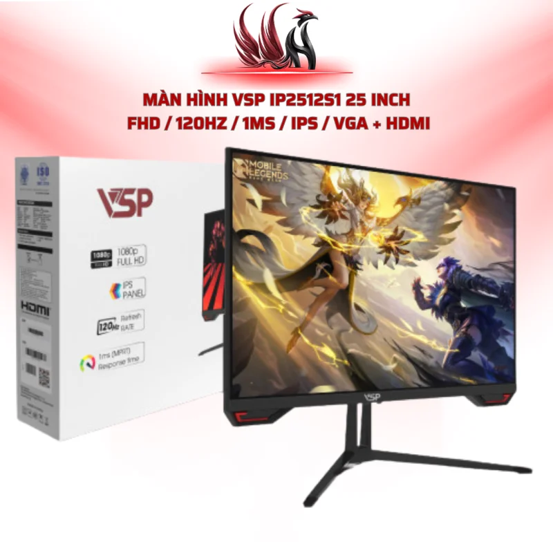 Màn Hình VSP IP2512S1 25 Inch  FHD / 120Hz / 1ms / IPS / VGA + HDMI | HOCO STORE PC