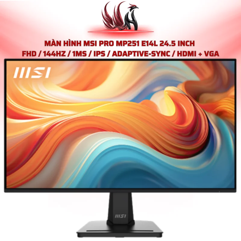 Màn Hình MSI PRO MP251 E14L 24.5 Inch  fhd / 144Hz / 1ms / IPS / Adaptive-Sync / HDMI + VGA |  HOCO STORE PC