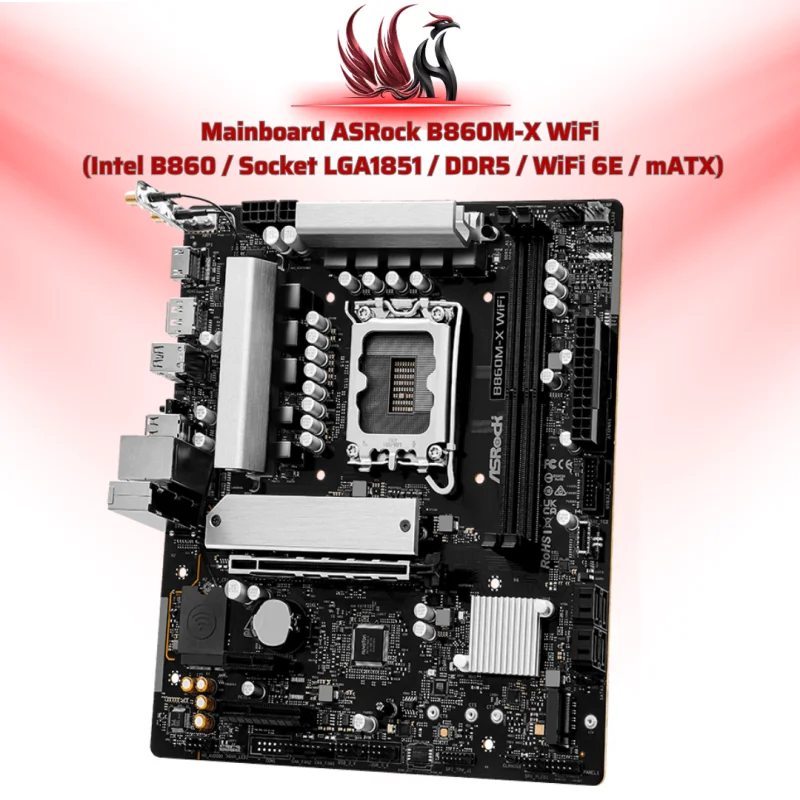 Mainboard ASRock B860M-H2 Intel B860 LGA 1851 DDR5 Micro-ATX – Bo Mạch Chủ Core Ultra Giá Tốt | HOCO STORE PC