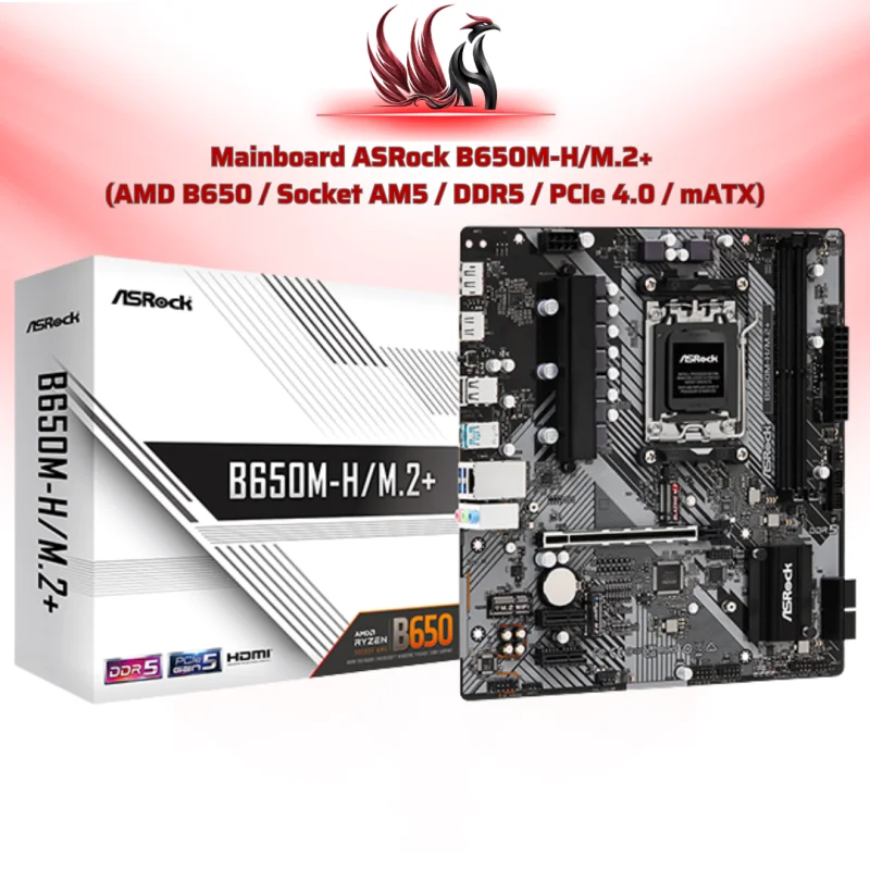 Mainboard ASRock B650M-H/M.2+ AMD B650 AM5 DDR5 Micro-ATX – Bo Mạch Chủ Giá Tốt Cho Ryzen 7000 | HOCO STORE PC