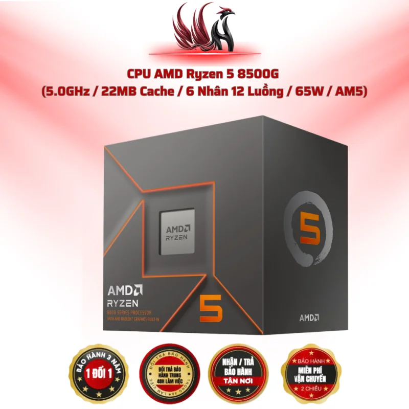 CPU AMD Ryzen 5 8500G 6C/12T 5.0GHz Radeon 740M AM5 DDR5 | HOCO STORE PC