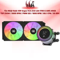 Tản Nhiệt Nước VSP Argos Liquid Cooler VCA-240 Đen ARGB 240MM – Hiệu Năng Mạnh Cho Gaming PC | HOCO STORE PC