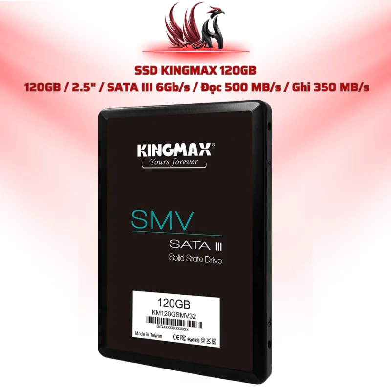 SSD KINGMAX 120GB  120GB / 2.5" / SATA III 6Gb/s / Đọc 500 MB/s / Ghi 350 MB/s | HOCO STORE PC