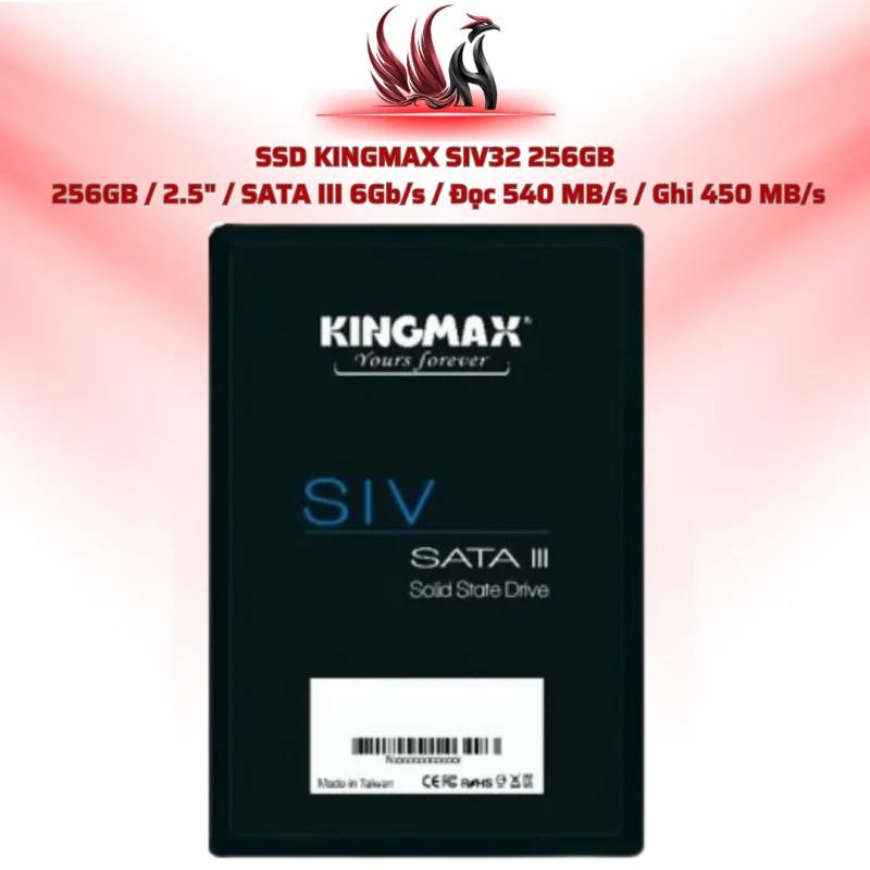 SSD KINGMAX SIV32 256GB  256GB / 2.5" / SATA III 6Gb/s / Đọc 540 MB/s / Ghi 450 MB/s | HOCO STORE PC