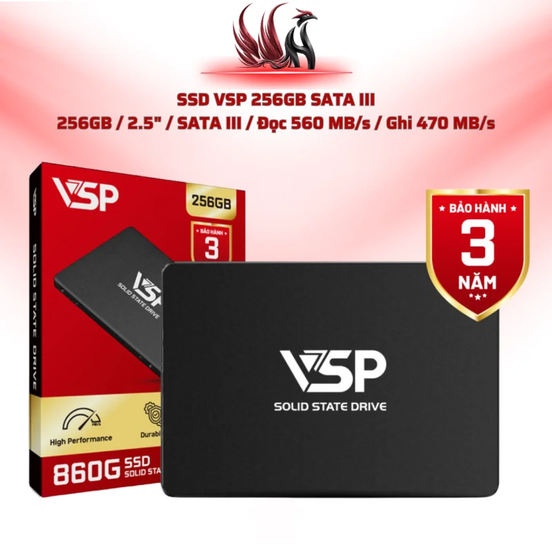 SSD VSP 256GB SATA III 256GB / 2.5" / SATA III / Đọc 560 MB/s / Ghi 470 MB/s | HOCO STORE PC