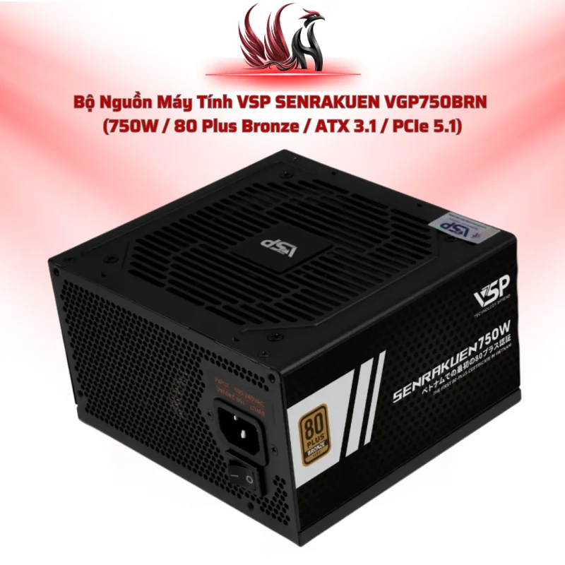 Nguồn VSP SENRAKUEN 750W VGP750BRN – Bronze, ATX 3.1, 12VHPWR | HOCO STORE PC