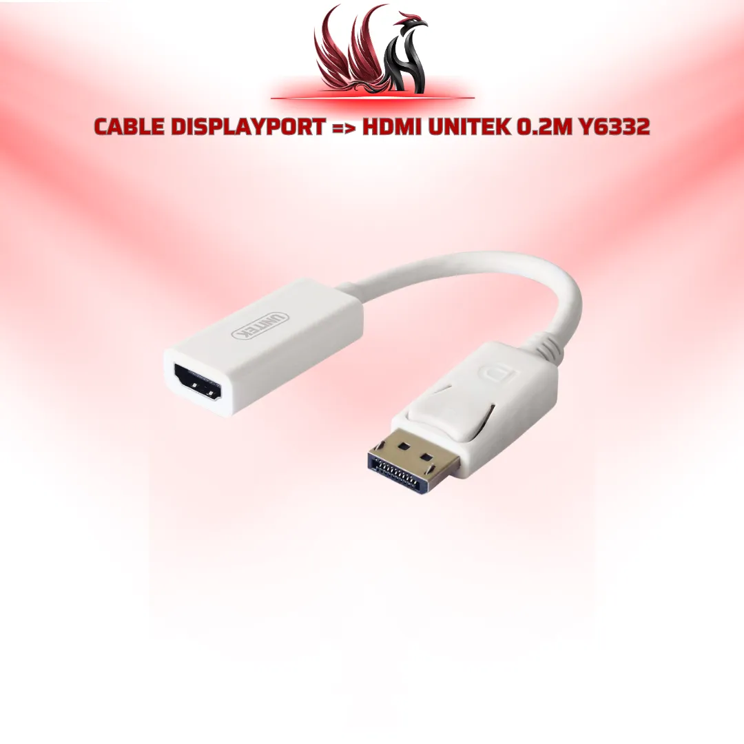 Cáp DisplayPort to HDMI UNITEK Y-6332 0.2M | HOCO STORE