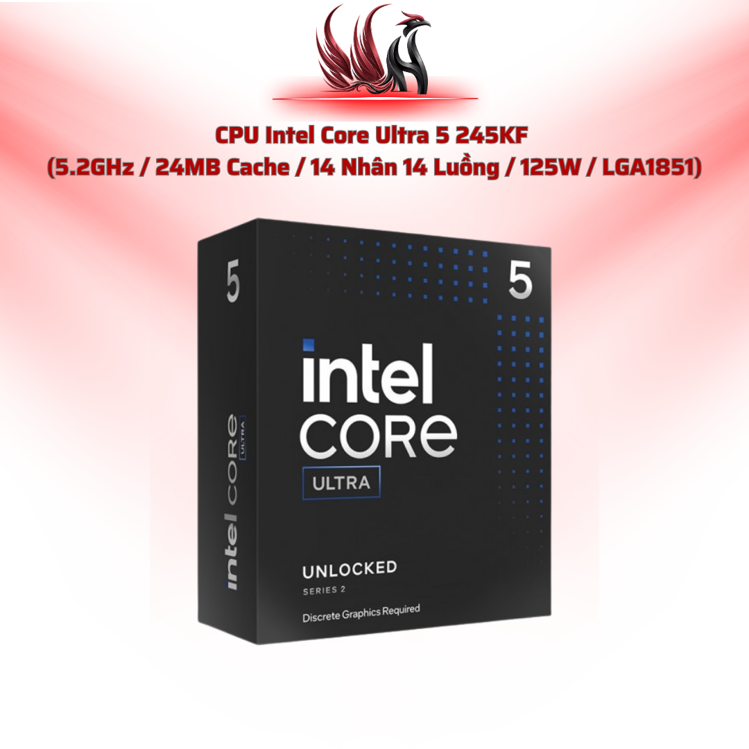 CPU Intel Core Ultra 5 245KF 14C LGA1851 5.xGHz Không iGPU | HOCO STORE PC