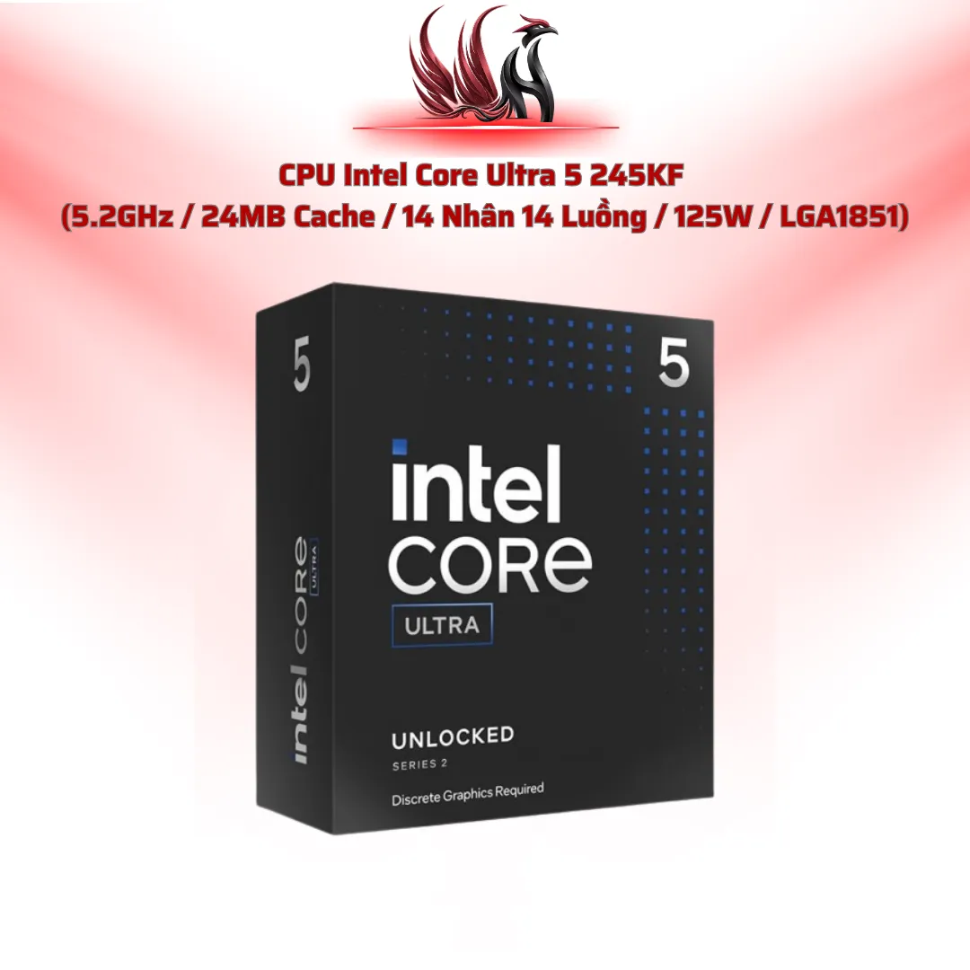 CPU Intel Core Ultra 5 245KF 14C LGA1851 5.xGHz Không iGPU | HOCO STORE PC