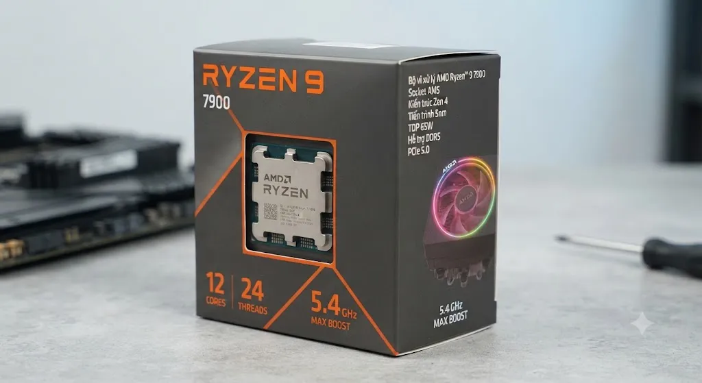 CPU AMD Ryzen 9 7900 – Hiệu Năng Mạnh Mẽ
