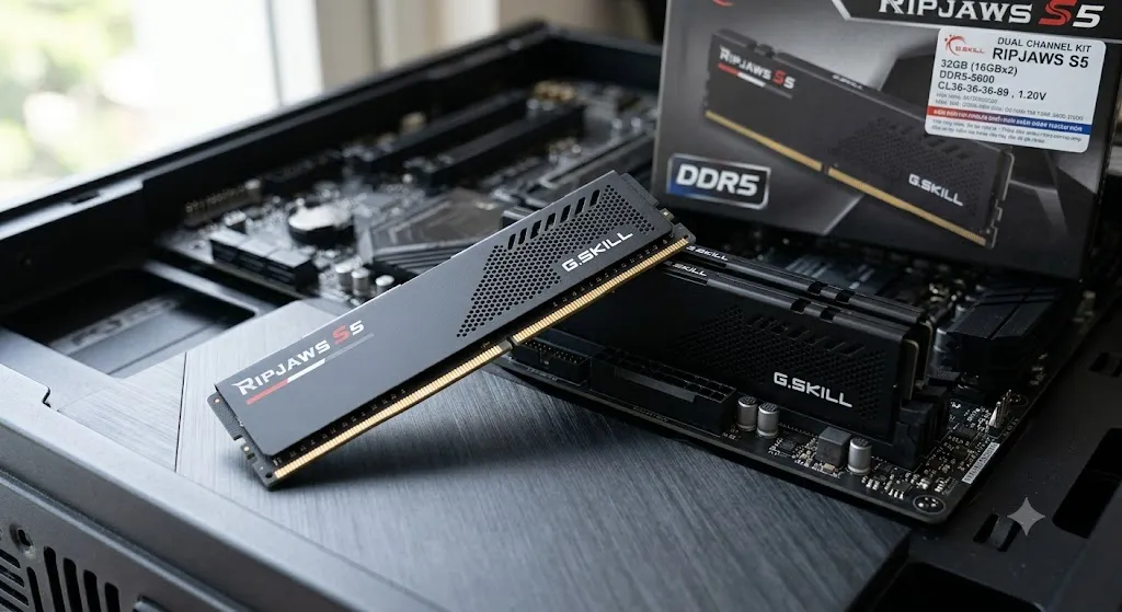 RAM PC G.Skill Ripjaws S5 32GB 5600MHz DDR5 (16GBx2) Black