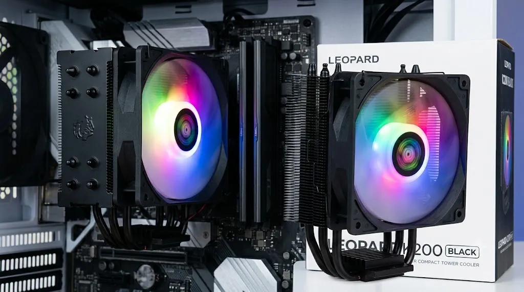 Tản Nhiệt Khí Leopard K200 Fan 92mm RGB Đen