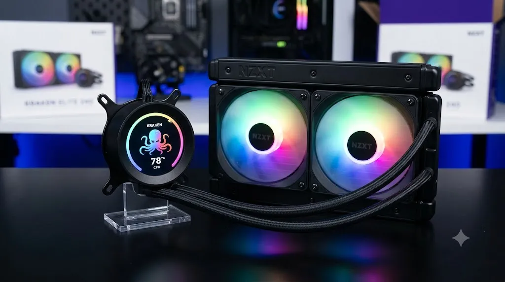 Bộ Tản Nhiệt Nước AIO NZXT Kraken Elite 240 RGB Black