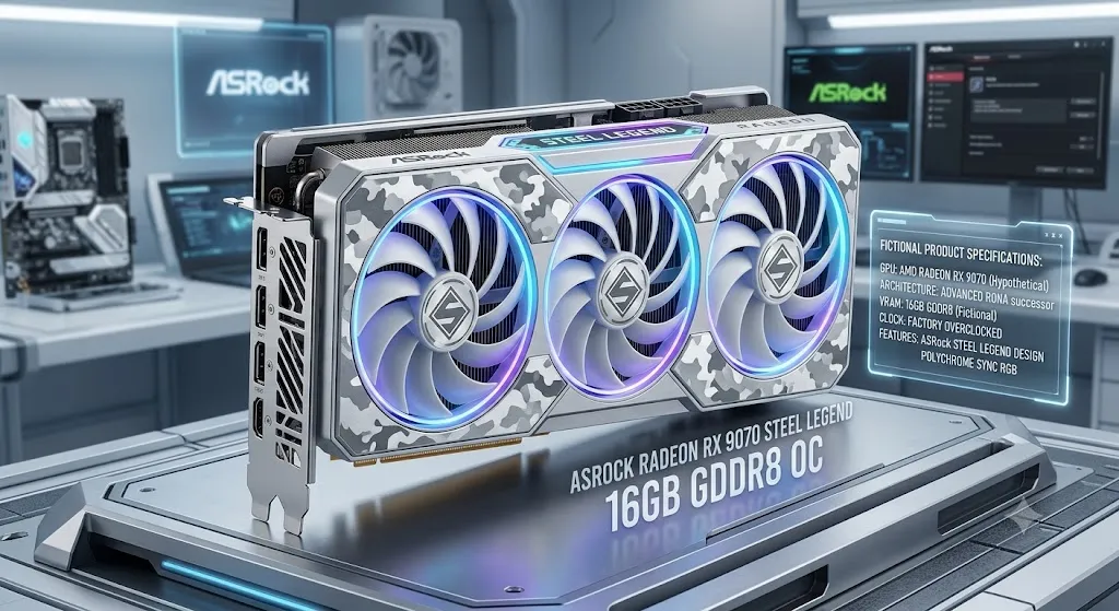 Card Màn Hình ASRock Radeon RX 9070 Steel Legend 16GB OC