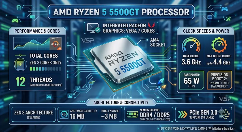 CPU AMD Ryzen 5 5500GT Có Tốt Không? Đánh Giá Hiệu Năng Chi Tiết