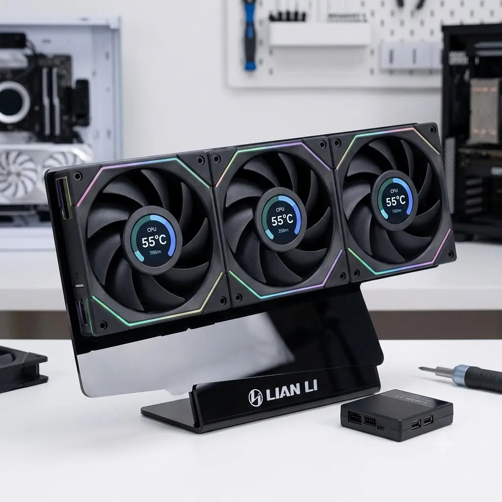 Bộ 3 Fan Case Lian Li UNI FAN TL LCD 120 Triple Pack