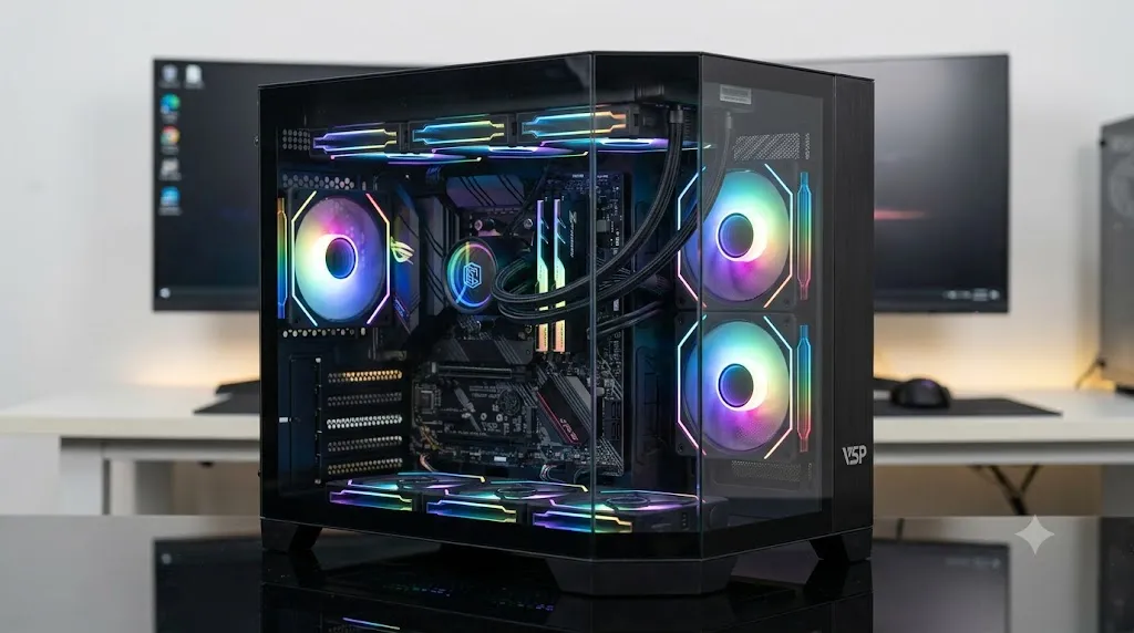 Vỏ Case Máy Tính VSP X2 Luxury Plus Đen M-ATX/ITX Hỗ Trợ VGA 410mm