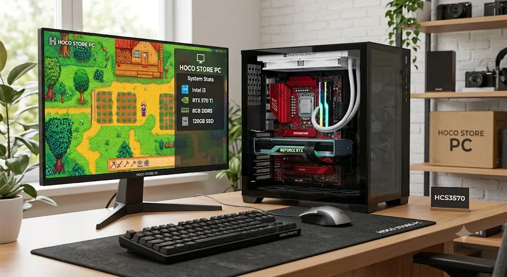 Bộ Máy Tính Văn Phòng Chơi Game Nhẹ HCS3570 RTX 570 Ti RAM 8GB SSD 120GB