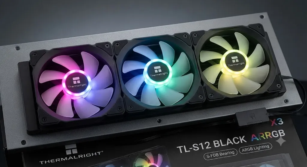 Quạt Tản Nhiệt Thermalright Black TL-S12 X3 ARGB
