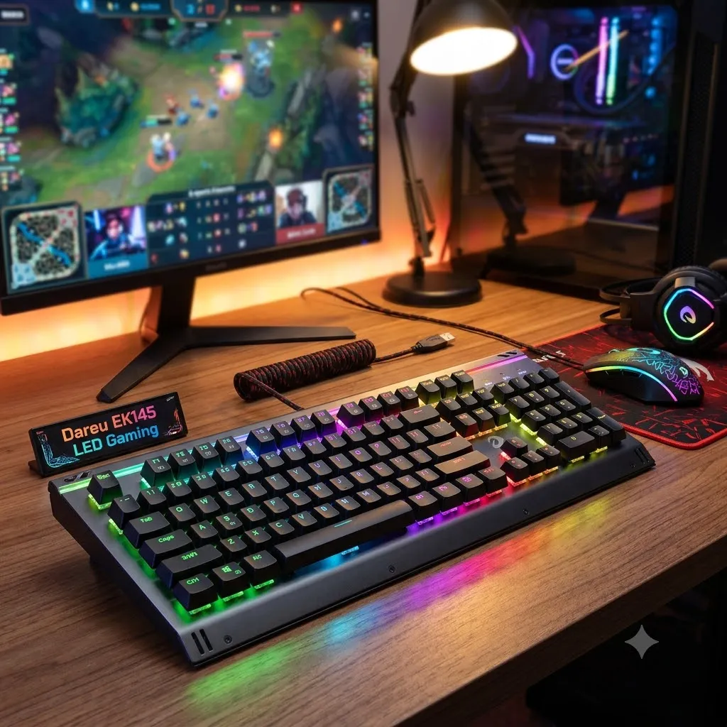Bàn Phím Cơ DareU EK145 LED Gaming