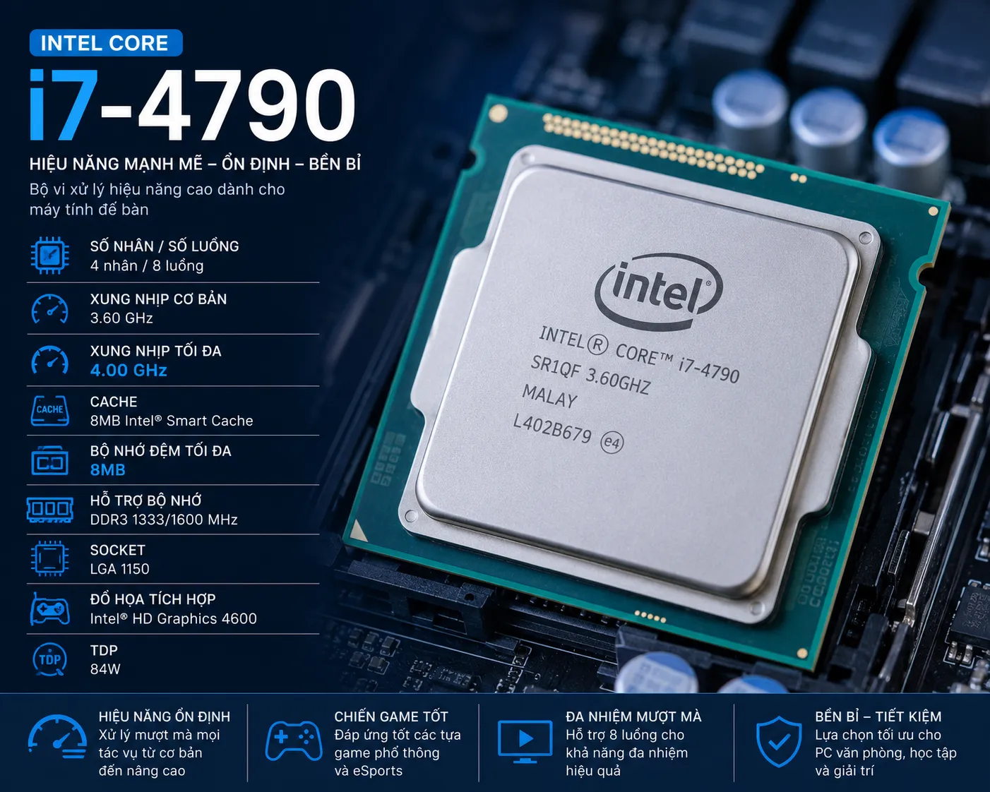 CPU Intel Core i7-4790 8M Cache 4.00GHz