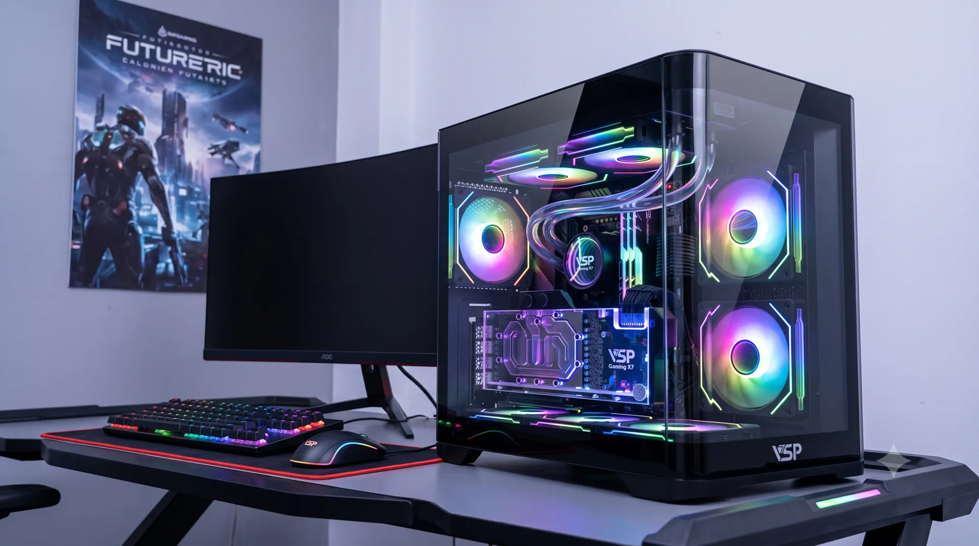 Vỏ Case Máy Tính VSP Gaming X7 Màu Đen - Giá Tốt Cho Build PC