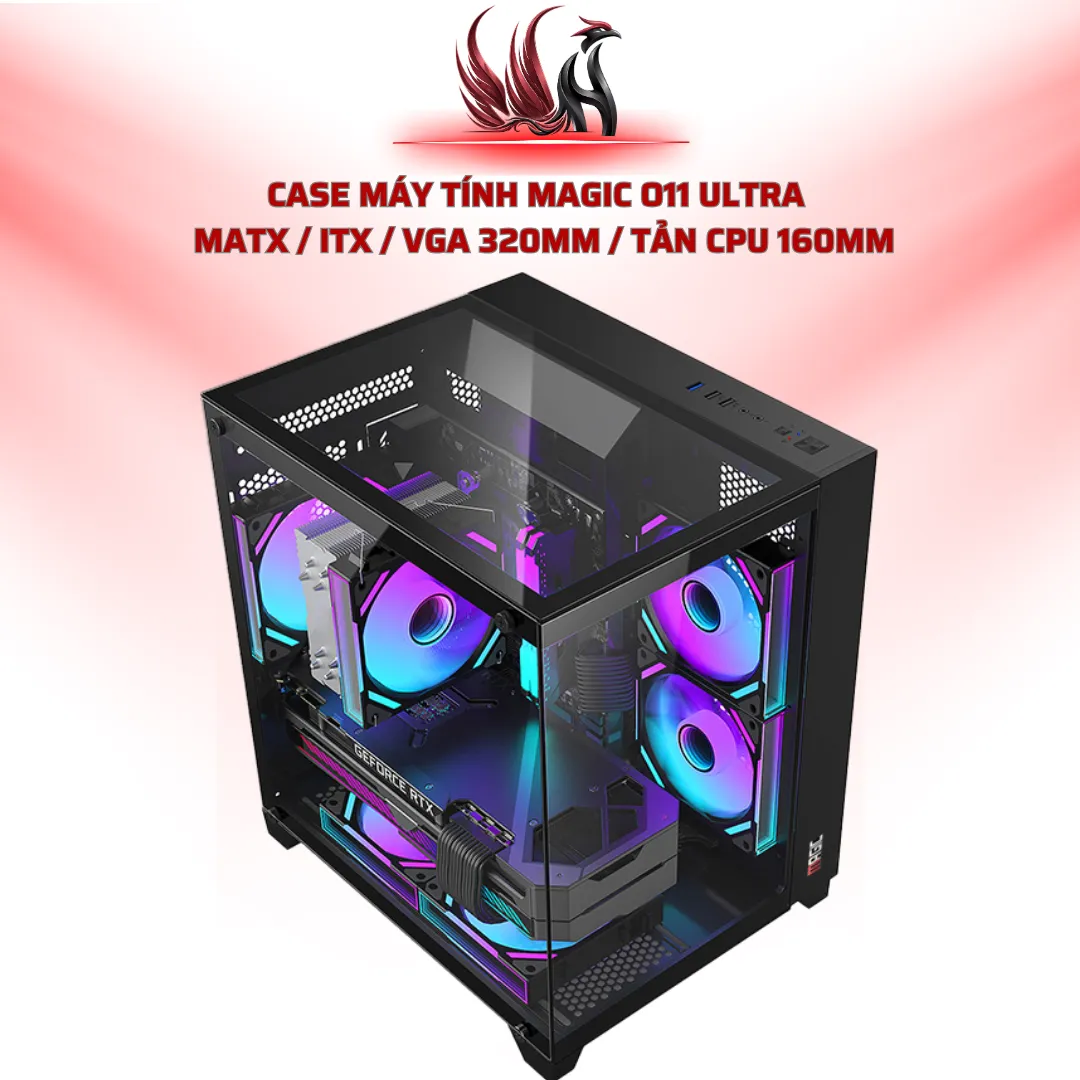 Case Máy Tính MAGIC O11 Ultra   MATX / ITX / VGA 320mm / Tản CPU 160mm | HOCO STORE PC 