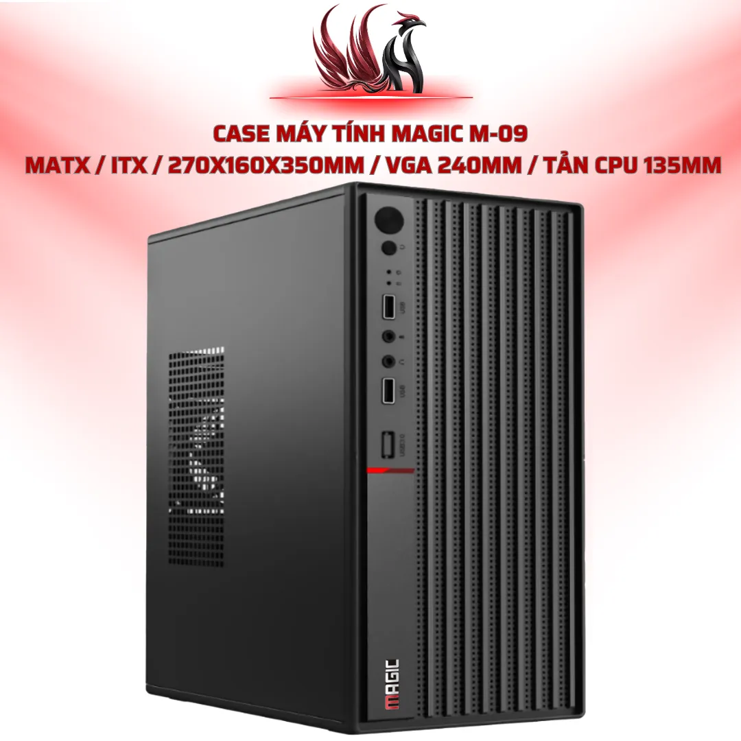 Case Máy Tính MAGIC M-09  MATX / ITX / 270x160x350mm / VGA 240mm / Tản CPU 135mm | HOCO STORE PC