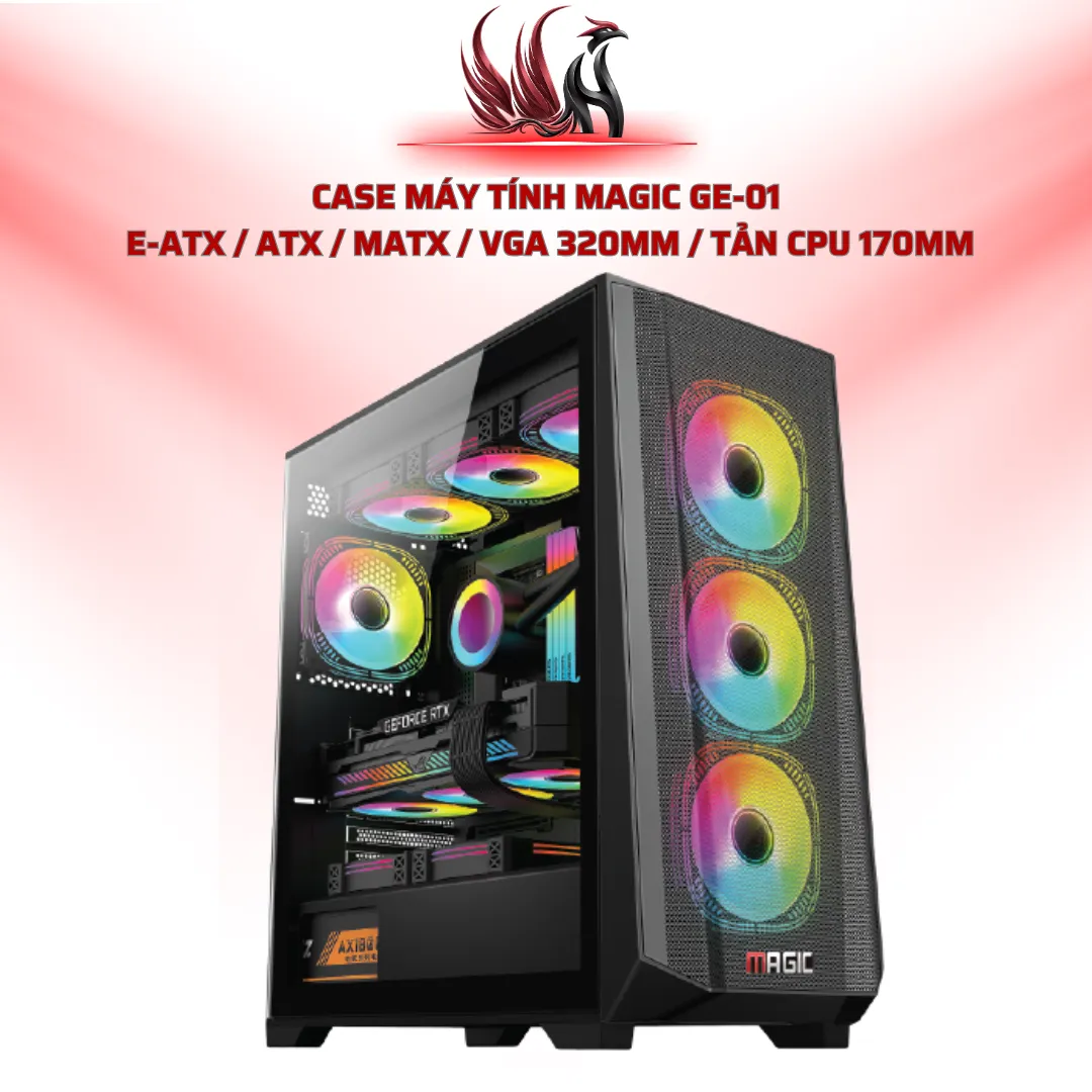 Case Máy Tính MAGIC GE-01  E-ATX / ATX / MATX / VGA 320mm / Tản CPU 170mm | HOCO STORE PC