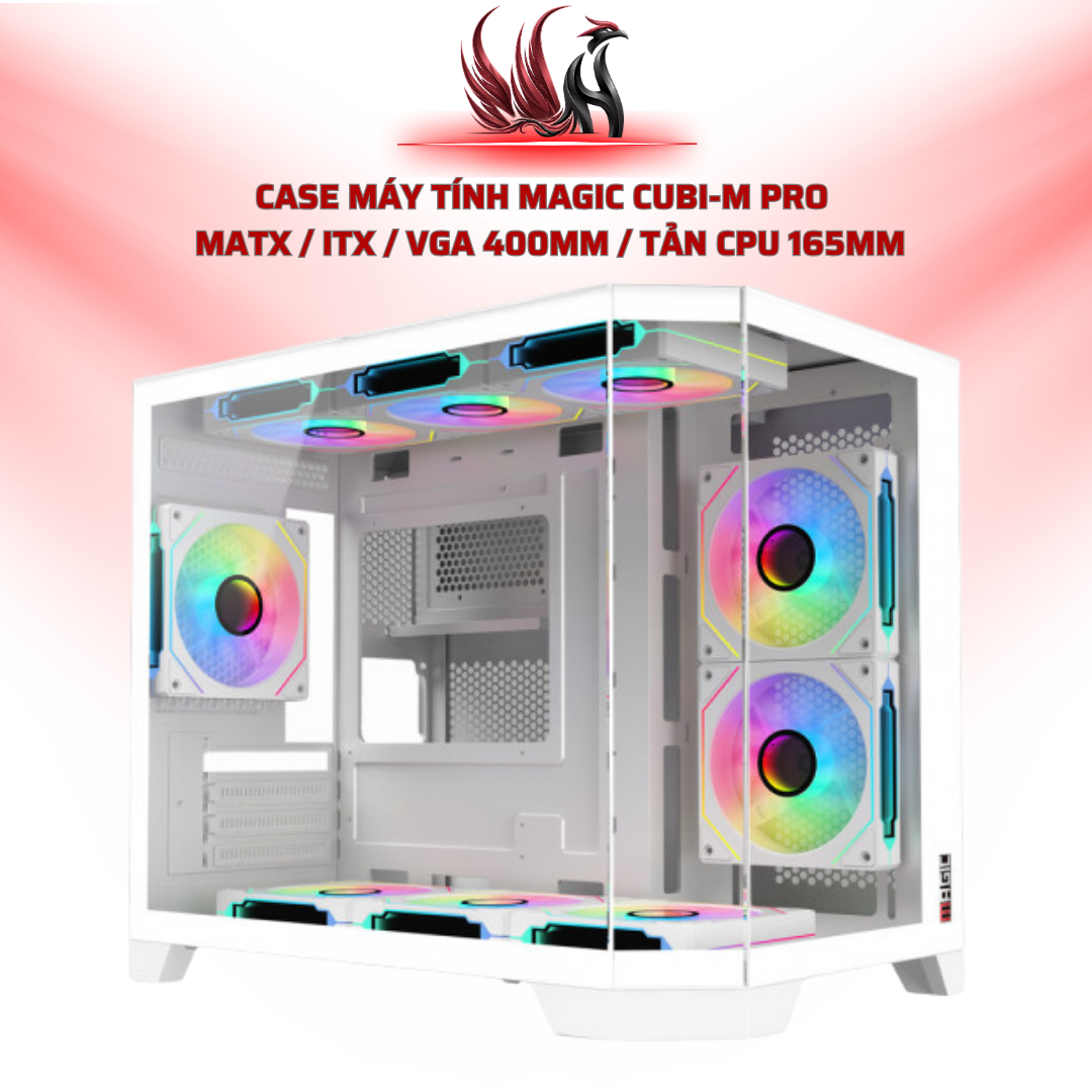 Case Máy Tính MAGIC CUBI-M Pro   MATX / ITX / VGA 400mm / Tản CPU 165mm | HOCO STORE PC