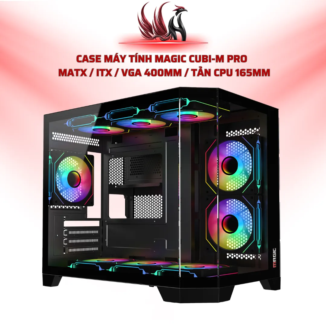 Case Máy Tính MAGIC CUBI-M Pro   MATX / ITX / VGA 400mm / Tản CPU 165mm | HOCO STORE PC