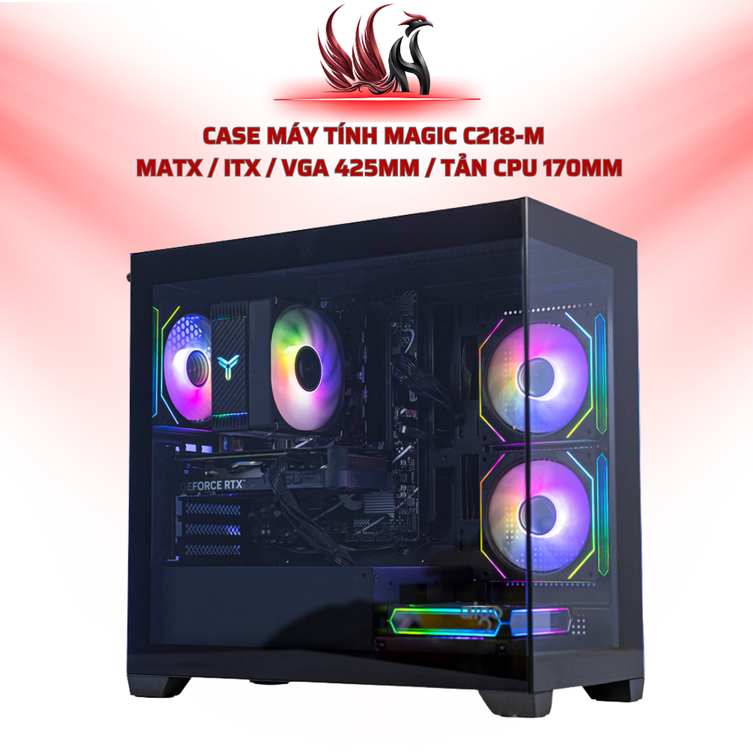Case Máy Tính MAGIC C218-M   MATX / ITX / VGA 425mm / Tản CPU 170mm | HOCO STORE PC