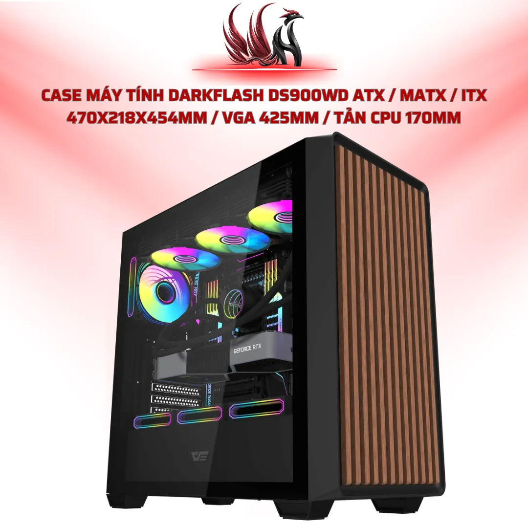 Case Máy Tính Darkflash DS900WD ATX / MATX / ITX 470x218x454mm / VGA 425mm / Tản CPU 170mm | HOCO STORE PC