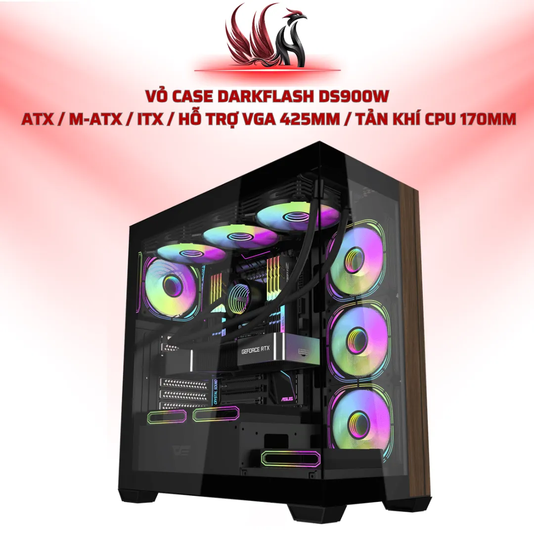 Vỏ Case DARKFLASH DS900W  ATX / M-ATX / ITX / Hỗ Trợ VGA 425mm / Tản Khí CPU 170mm | HOCO STORE PC