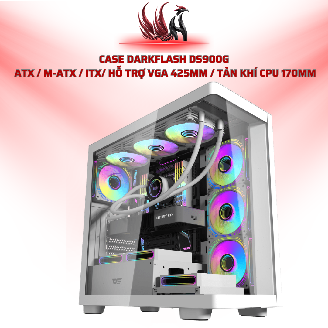 Case DARKFLASH DS900G  ATX / M-ATX / ITX/ Hỗ Trợ VGA 425mm / Tản Khí CPU 170mm | HOCO STORE PC