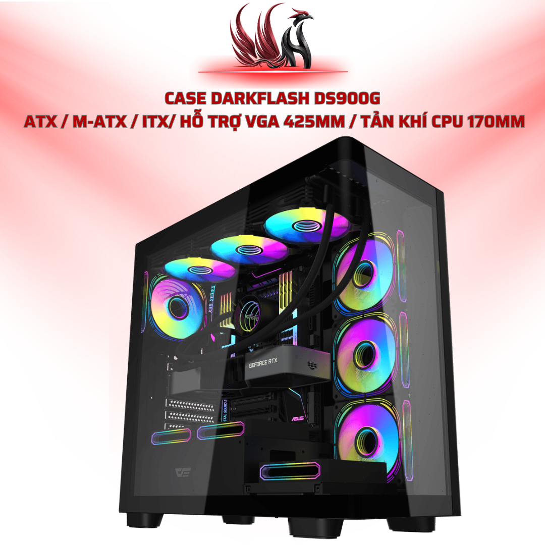 Case Máy Tính Darkflash DS900 ATX / MATX / ITX 470x218x454mm / VGA 425mm / Tản CPU 170mm | HOCO STORE PC