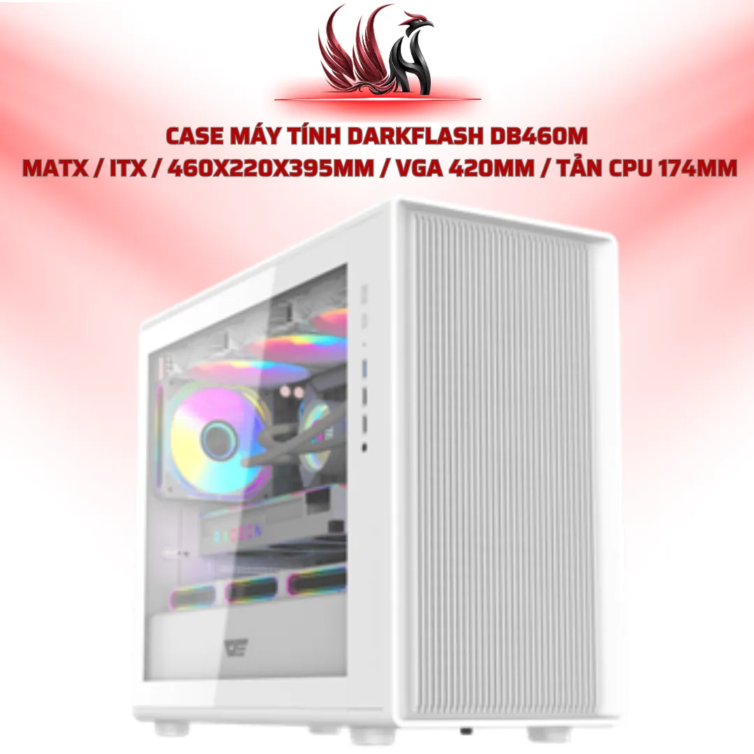 Case Máy Tính Darkflash DB460M  MATX / ITX / 460x220x395mm / VGA 420mm / Tản CPU 174mm | HOCO STORE PC