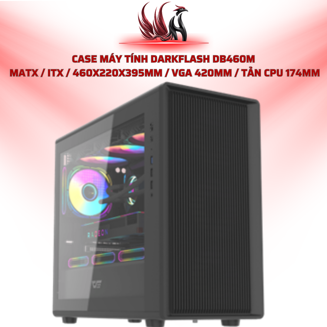 Case Máy Tính Darkflash DB460M  MATX / ITX / 460x220x395mm / VGA 420mm / Tản CPU 174mm | HOCO STORE PC