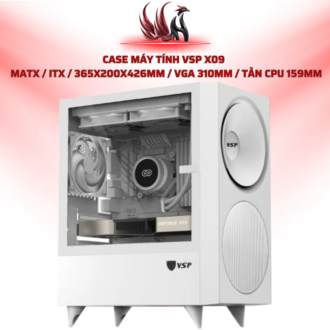 Case Máy Tính VSP X09   MATX / ITX / 365x200x426mm / VGA 310mm / Tản CPU 159mm | HOCO STORE PC