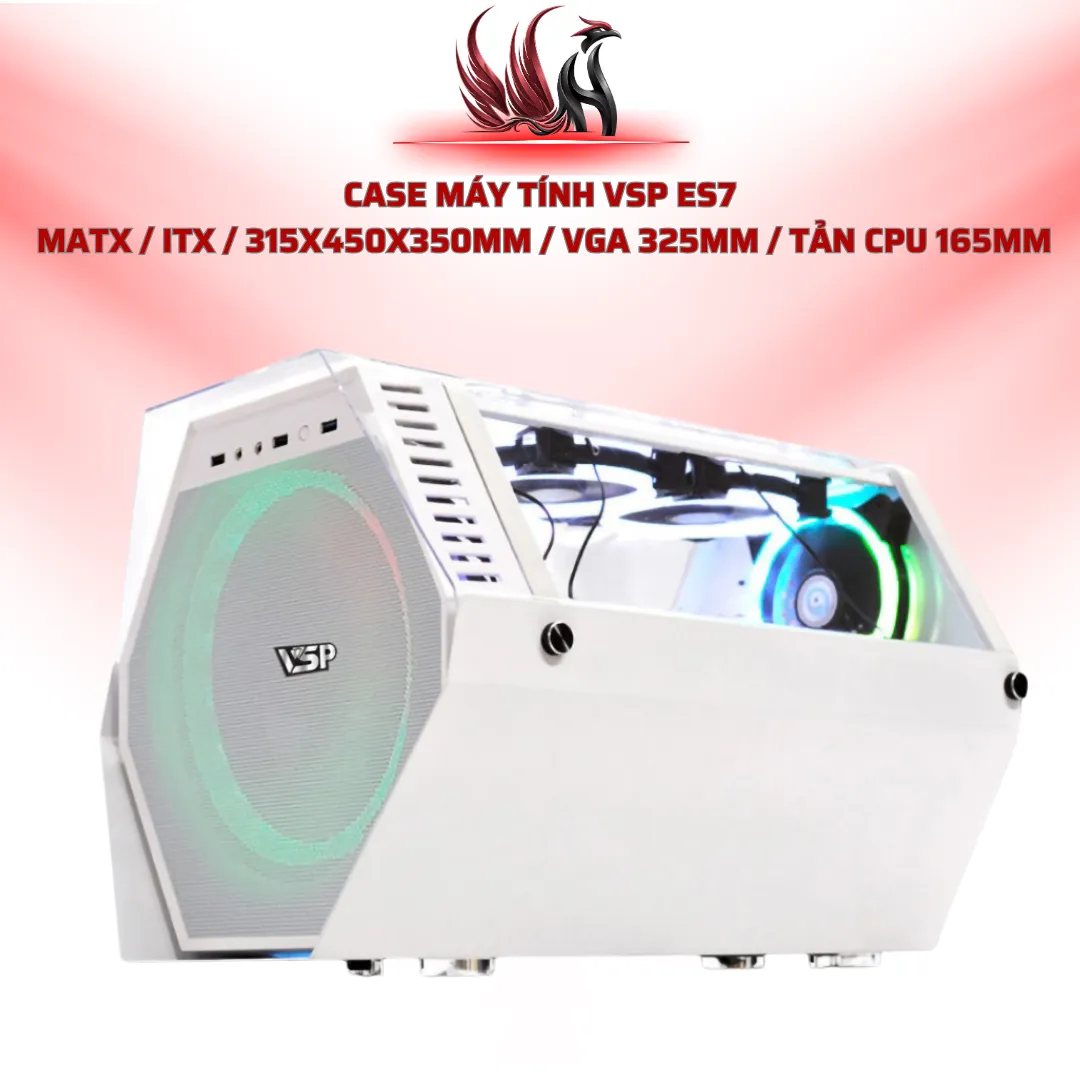 Case Máy Tính VSP ES7  MATX / ITX / 315x450x350mm / VGA 325mm / Tản CPU 165mm | HOCO STORE PC