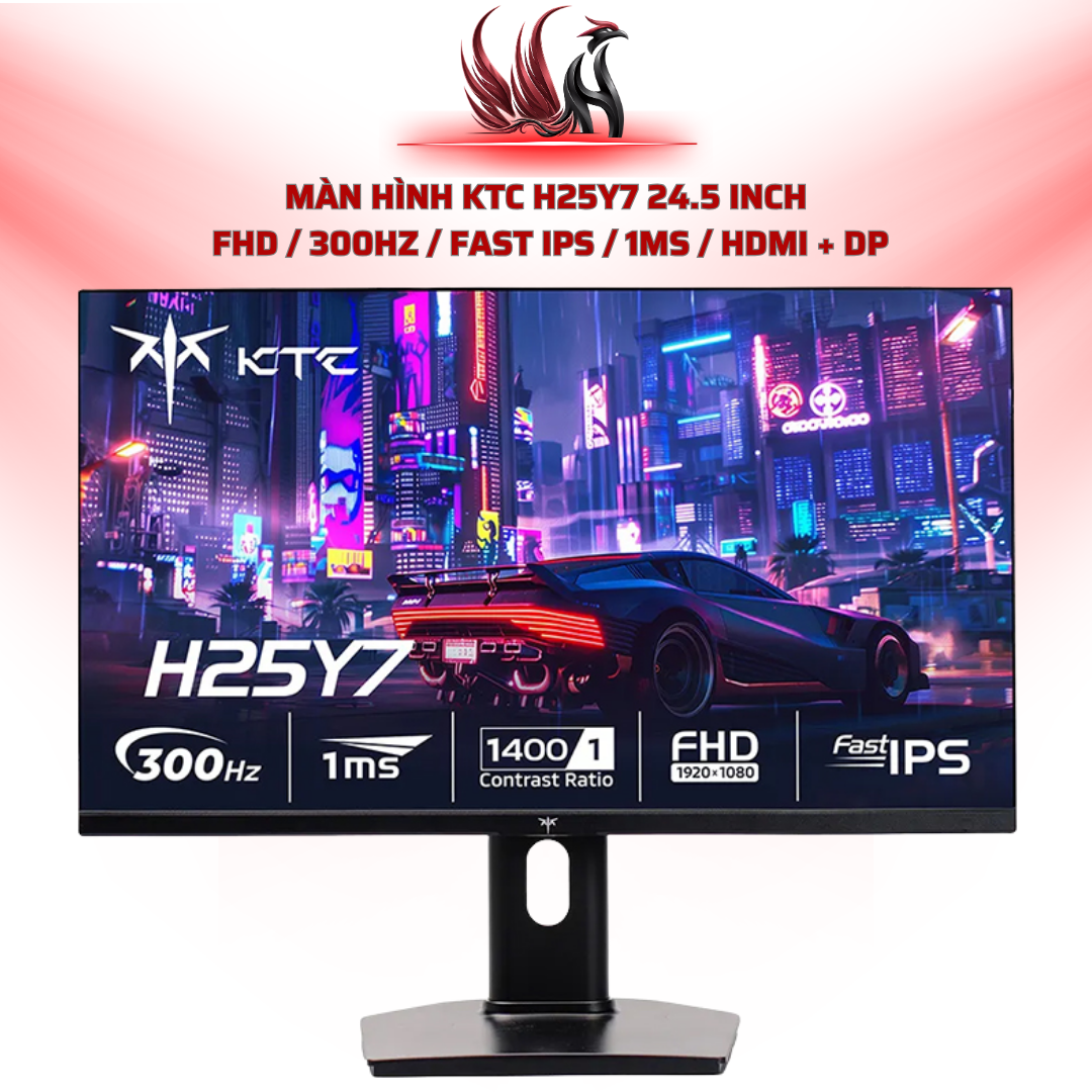 Màn Hình KTC H25Y7 24.5 Inch  FHD / 300Hz / Fast IPS / 1ms / HDMI + DP| HOCO STORE PC