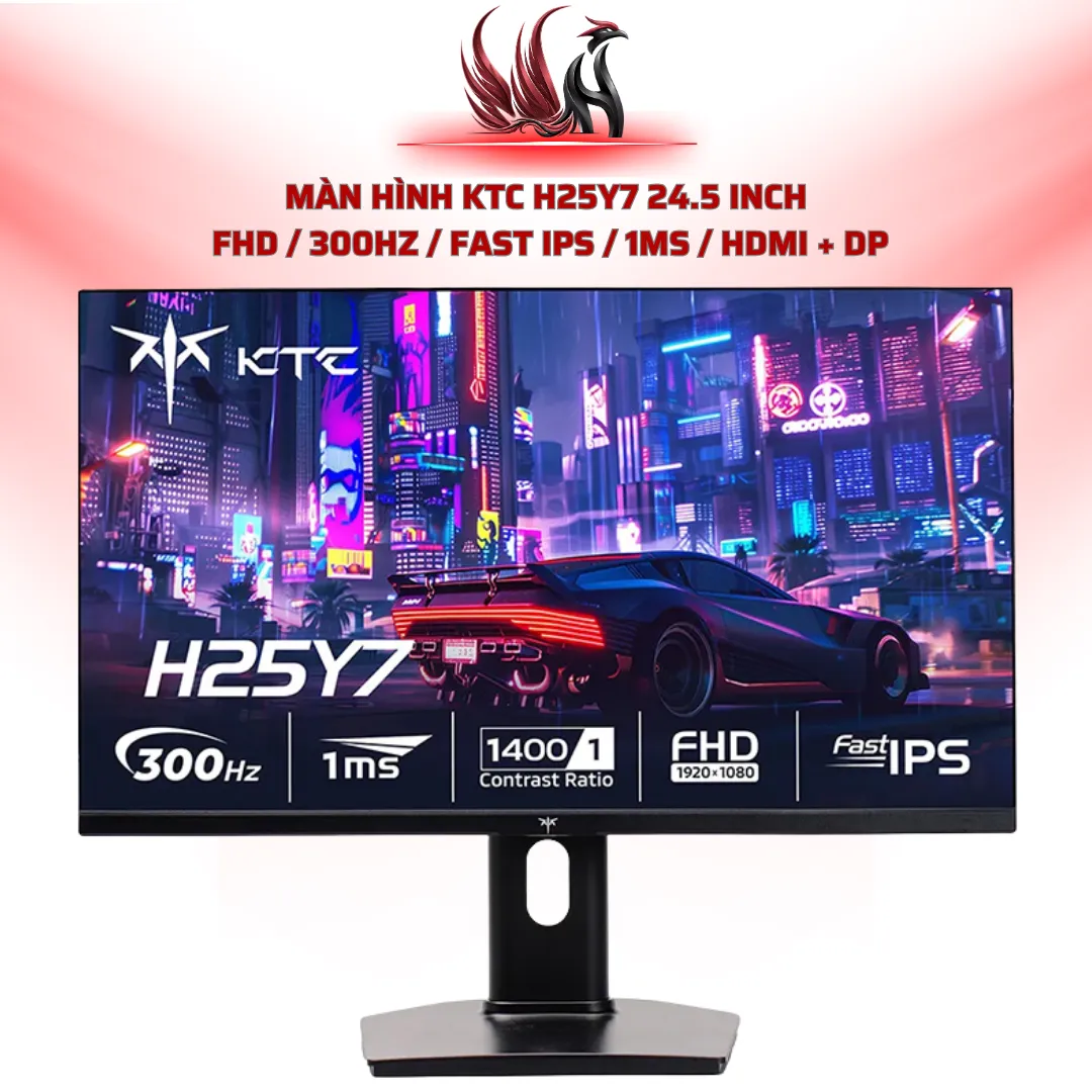 Màn Hình KTC H25Y7 24.5 Inch  FHD / 300Hz / Fast IPS / 1ms / HDMI + DP| HOCO STORE PC