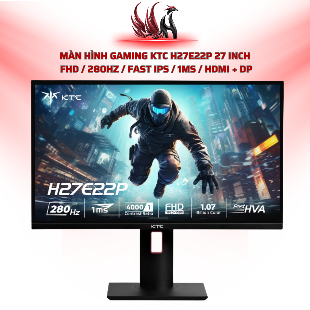 Màn Hình Gaming KTC H27E22P 27 Inch  FHD / 280Hz / Fast IPS / 1ms / HDMI + DP | HOCO STORE PC